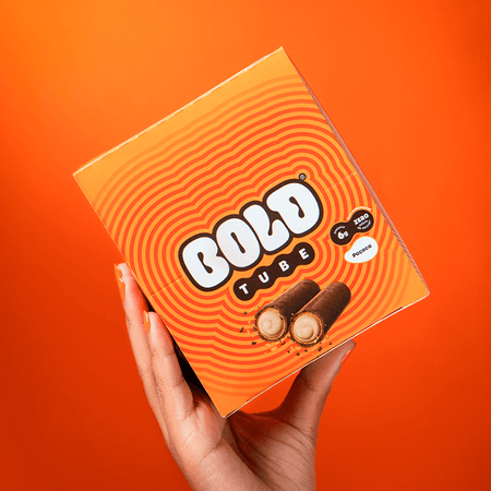 BOLD Tube: chocolate cremoso e crocante com wafer - BOLD Snacks