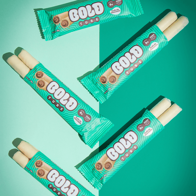 Raio X BOLD Tube Trufa de chocolate: recheio meio amargo de dar água na boca - BOLD Snacks