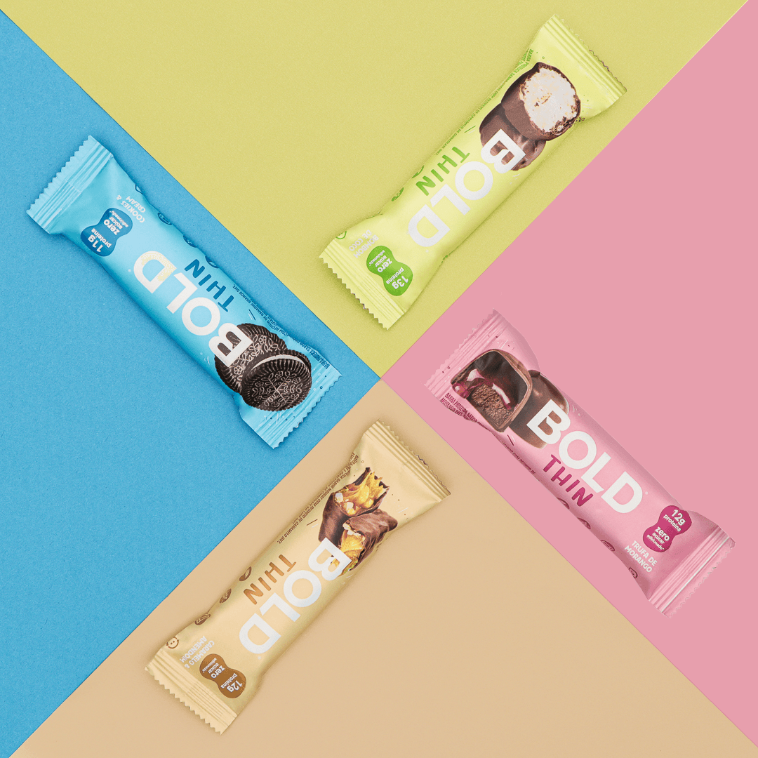 Doce saudável: BOLD Thin com 0 grama de adição de açúcar - BOLD Snacks