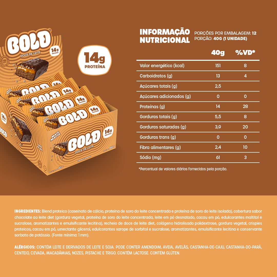 BOLD DOCE DE LEITE 14g