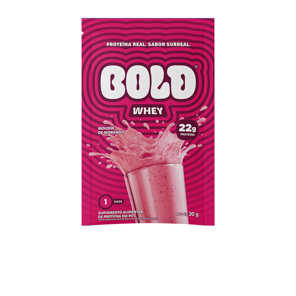 BOLD WHEY MOUSSE DE MORANGO - SACHÊ (30g)