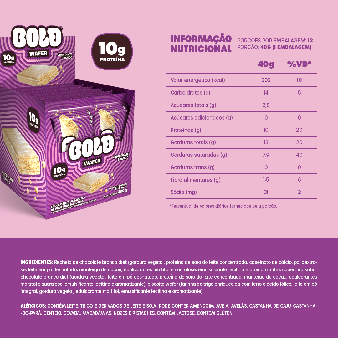 BOLD WAFER CHOCOLATE BRANCO