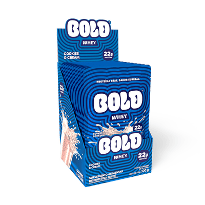 KIT 10 SACHÊS BOLD WHEY COOKIES & CREAM (30g/Un)