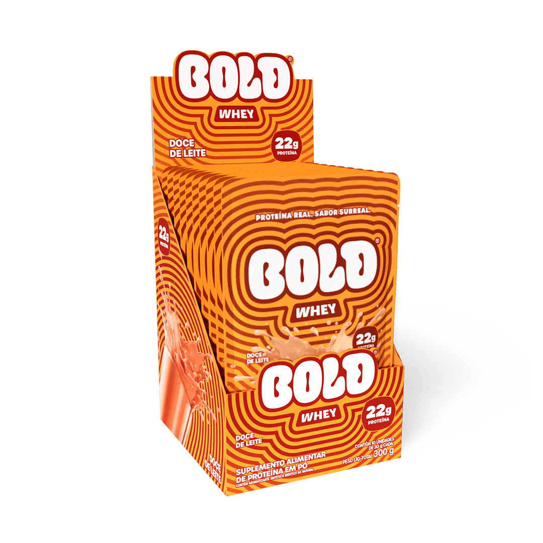 KIT 10 SACHÊS BOLD WHEY DOCE DE LEITE (30g/Un)