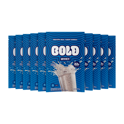 KIT 10 SACHÊS BOLD WHEY COOKIES & CREAM (30g/Un)