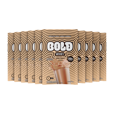 KIT 10 SACHÊS BOLD WHEY MILKSHAKE DE BAUNILHA (30g/Un)